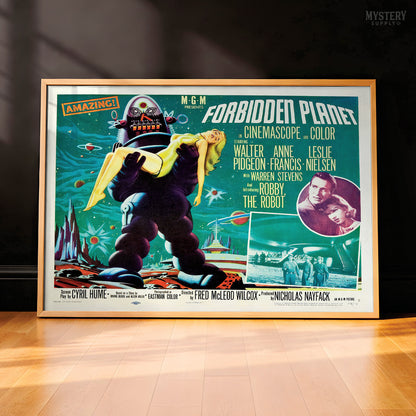 Forbidden Planet 1956 Vintage Science Fiction Movie Poster