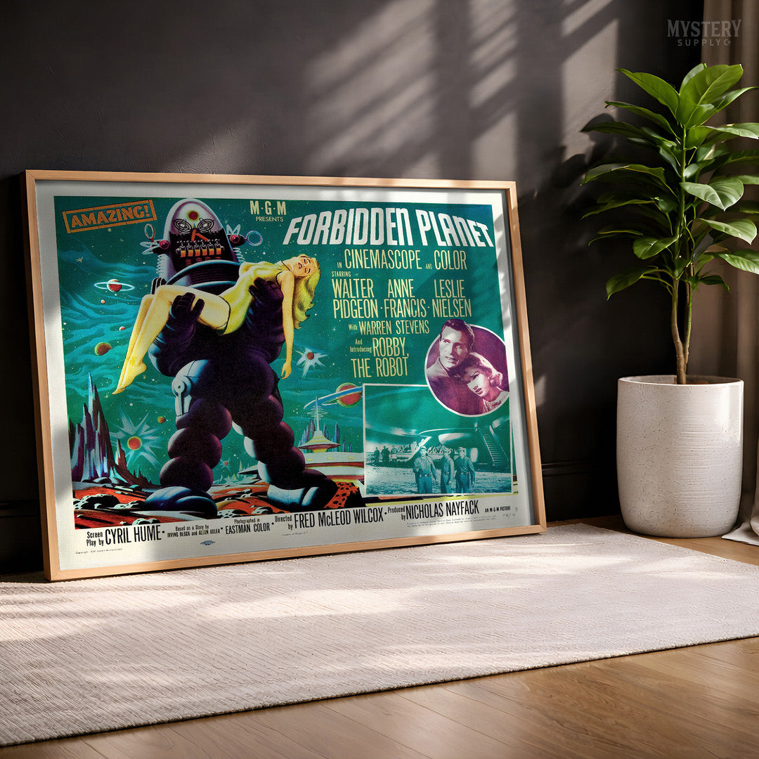 Forbidden Planet 1956 Vintage Science Fiction Movie Poster