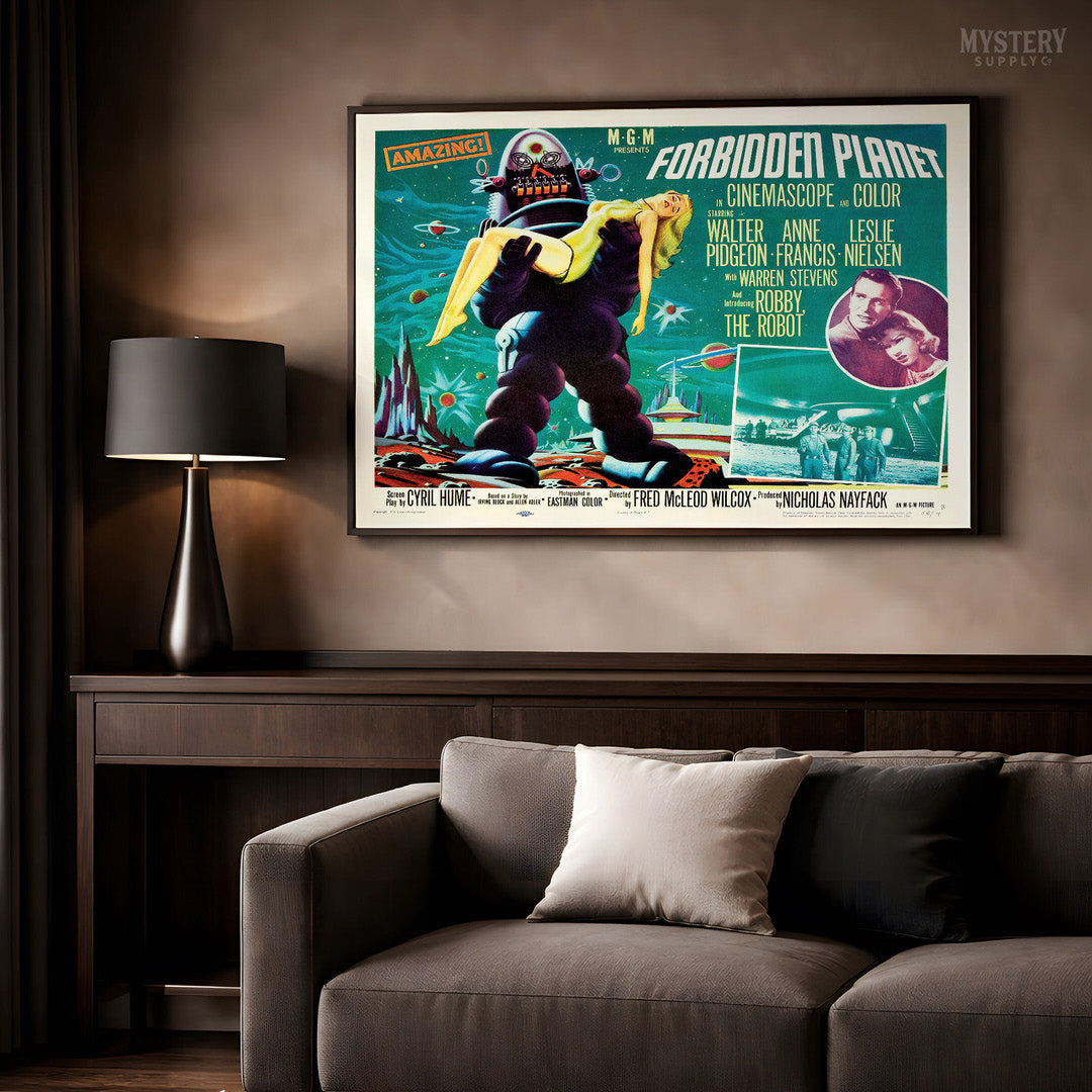 Forbidden Planet 1956 Vintage Science Fiction Movie Poster