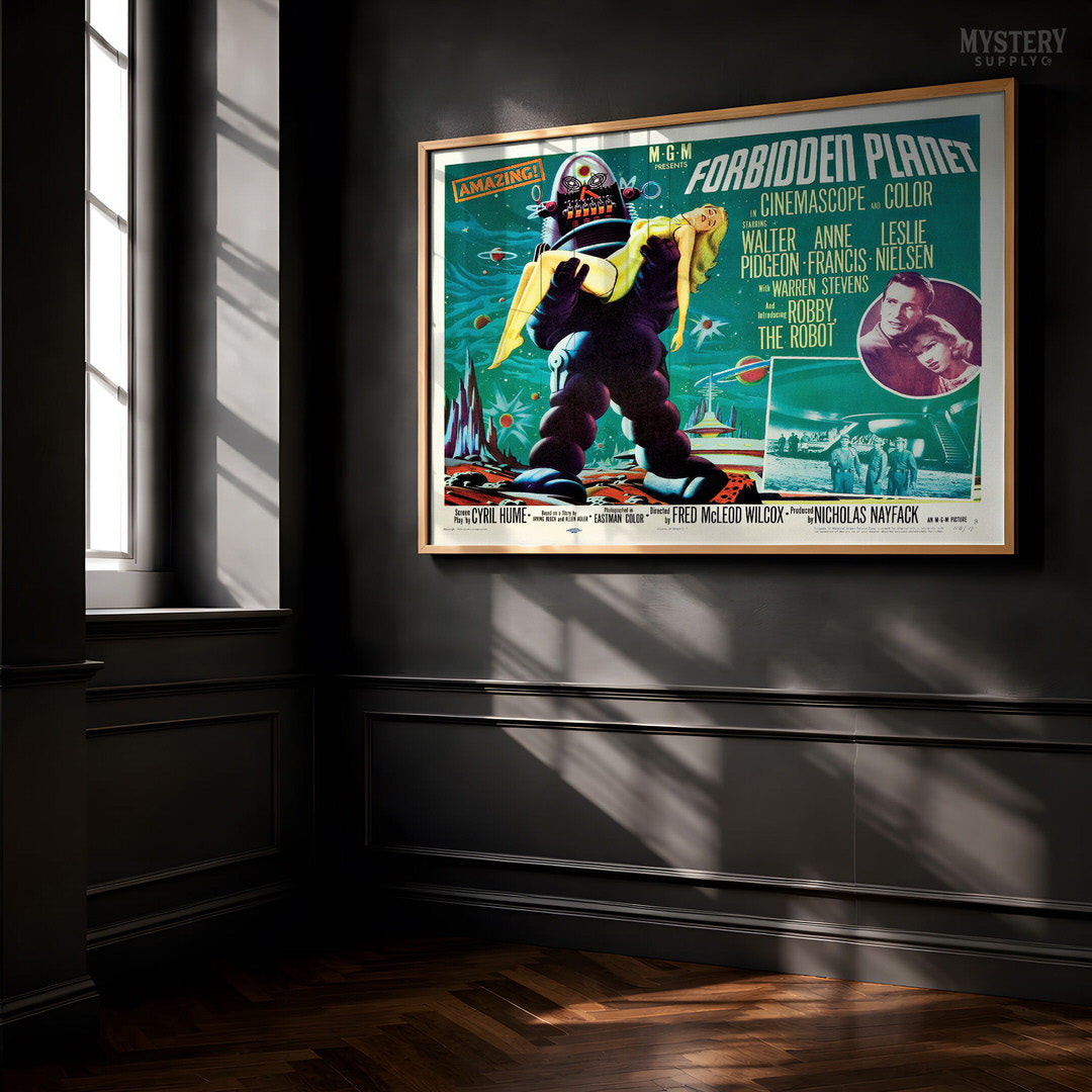 Forbidden Planet 1956 Vintage Science Fiction Movie Poster