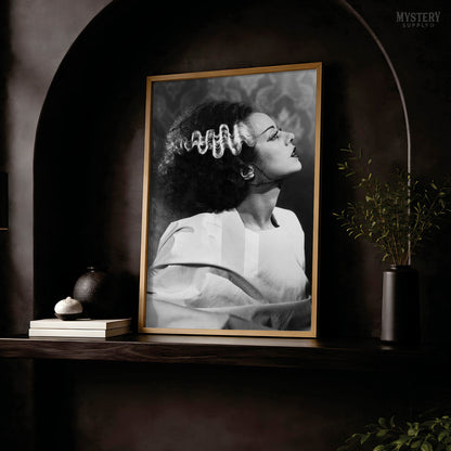 Bride of Frankenstein Profile 1935 Vintage Horror Movie Monster Photo