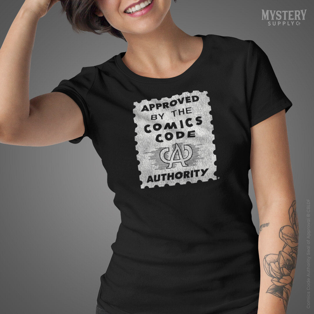 Approved by the Comics Code Mens Womens Unisex Officially Licensed vintage comic book T-Shirt from Mystery Supply Co. @mysterysupplyco