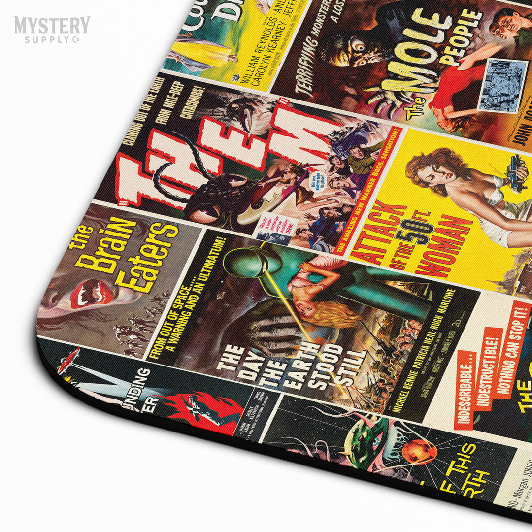 1950s Vintage Horror and Sci-Fi Movie Posters mousepad office decor desk accessories from Mystery Supply Co. @mysterysupplyco