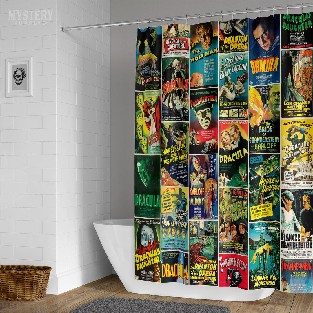 Classic Horror Posters Shower Curtain