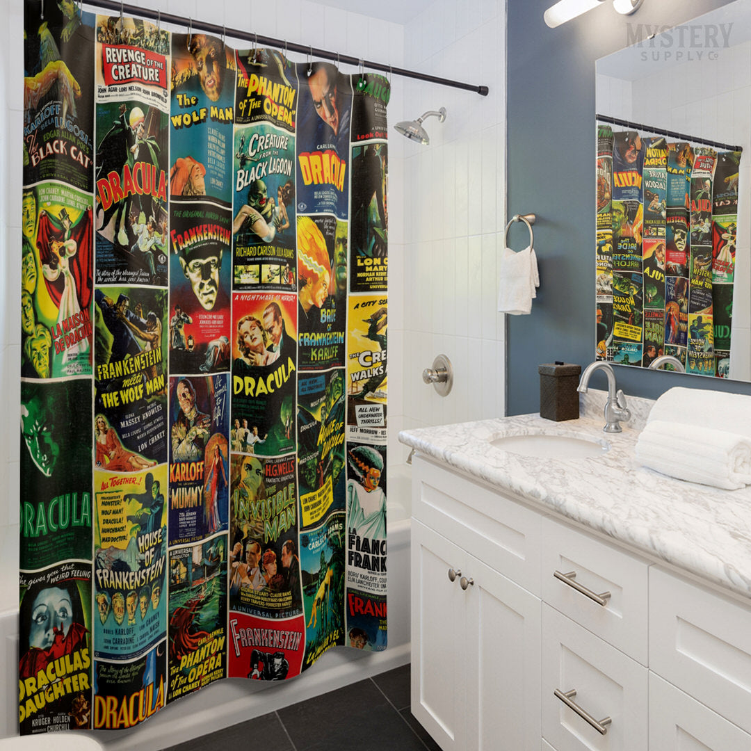Classic Horror Posters Shower Curtain