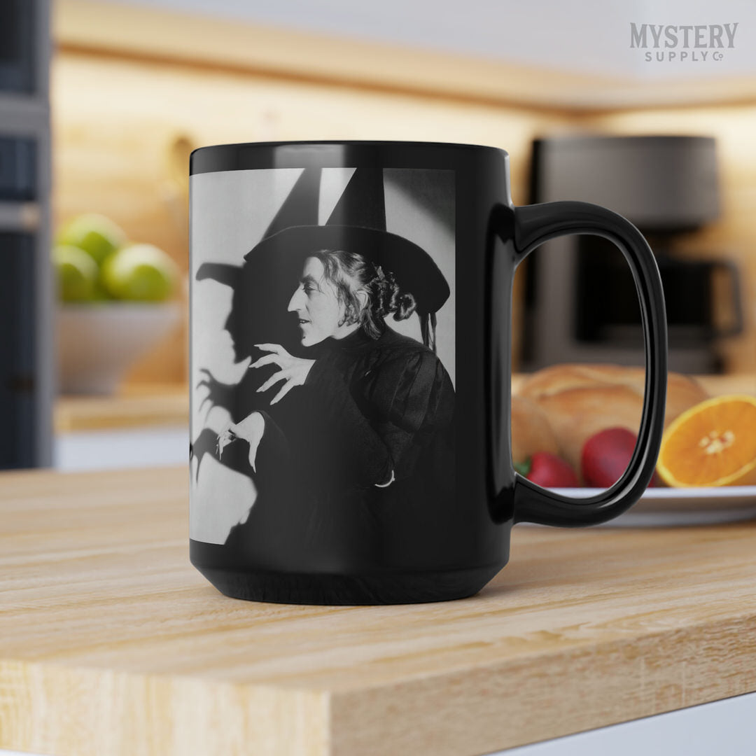 Wicked Witch of the West Wizard of Oz 15oz black ceramic horror coffee mugs from Mystery Supply Co. @mysterysupplyco