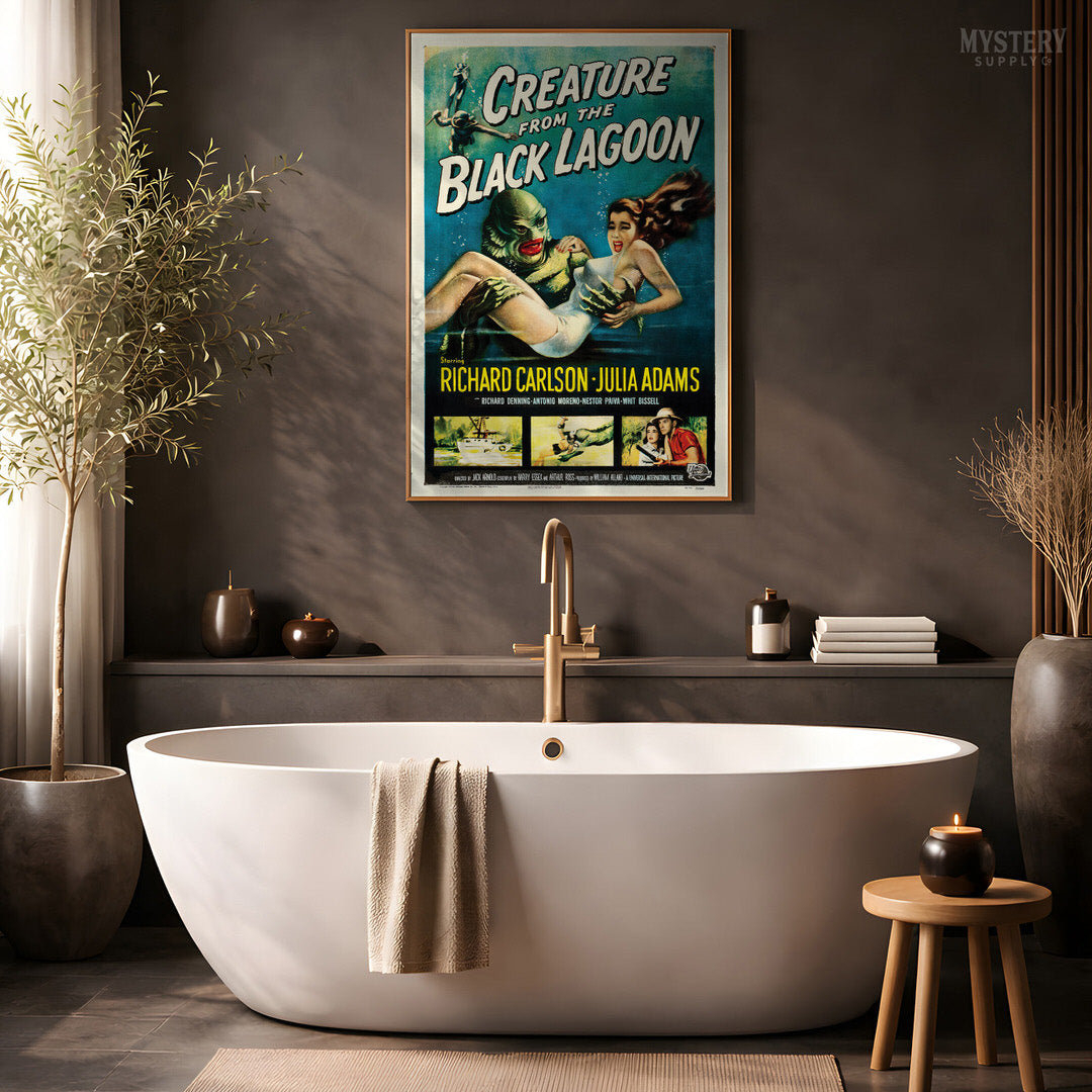 Creature from the Black Lagoon 1954 Vintage Horror Monster Movie Poster