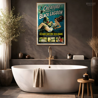 Creature from the Black Lagoon 1954 Vintage Horror Monster Movie Poster
