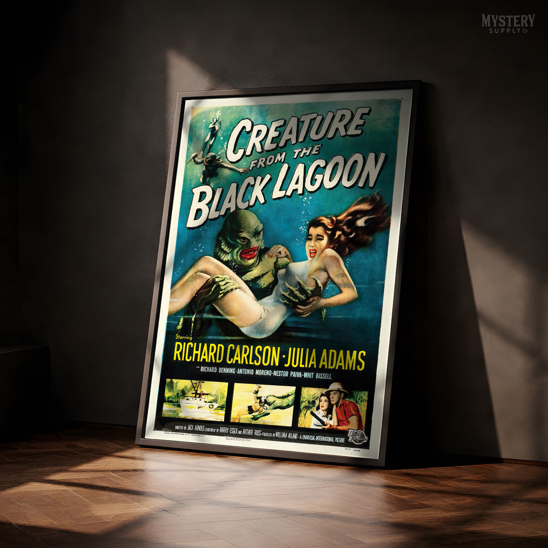 Creature from the Black Lagoon 1954 Vintage Horror Monster Movie Poster