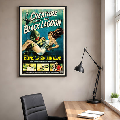 Creature from the Black Lagoon 1954 Vintage Horror Monster Movie Poster