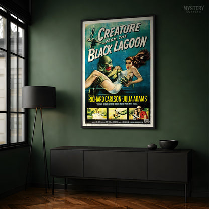 Creature from the Black Lagoon 1954 Vintage Horror Monster Movie Poster