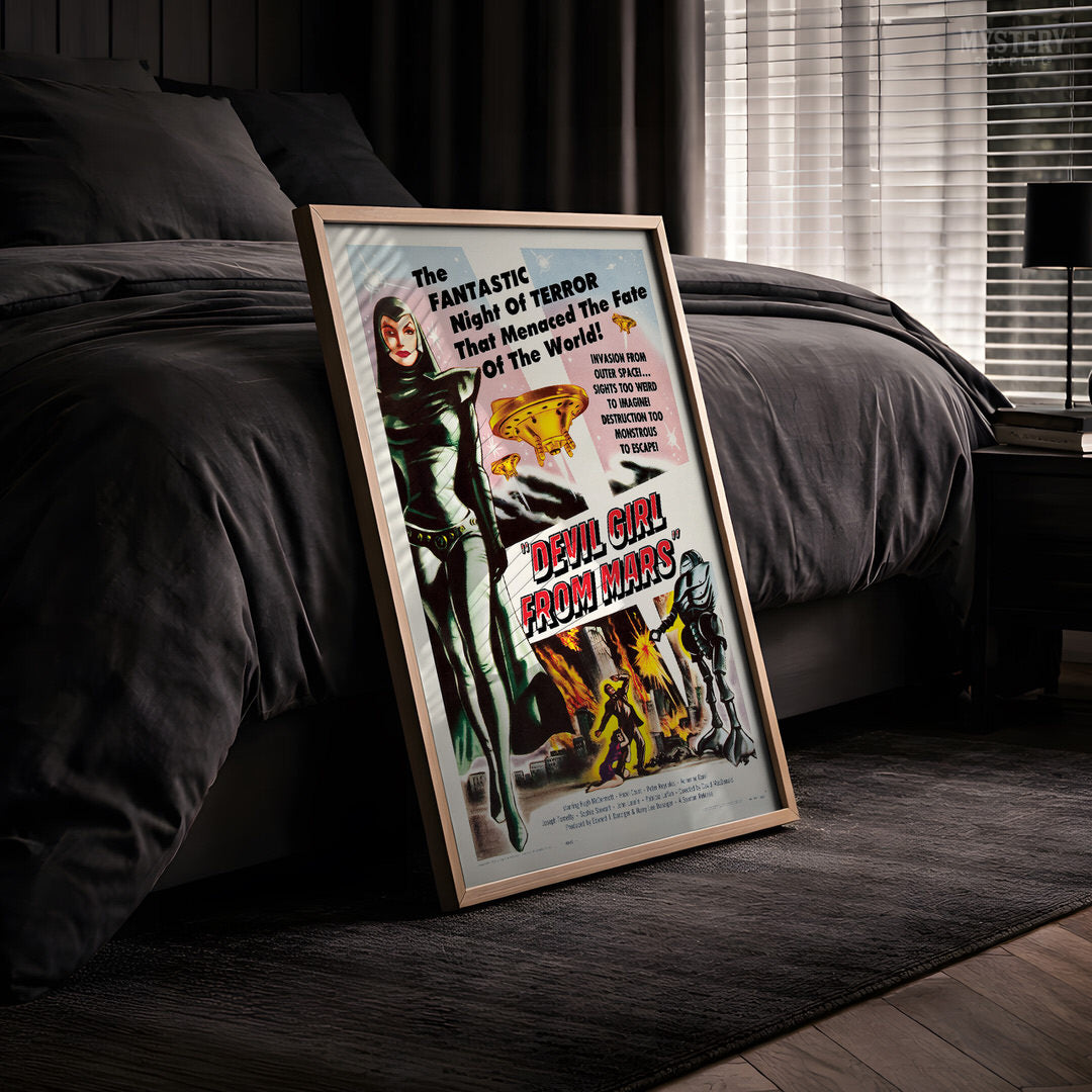 Devil Girl From Mars 1955 Vintage Science Fiction Movie Poster