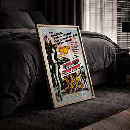 Devil Girl From Mars 1955 Vintage Science Fiction Movie Poster