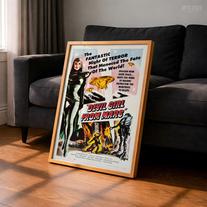 Devil Girl From Mars 1955 Vintage Science Fiction Movie Poster