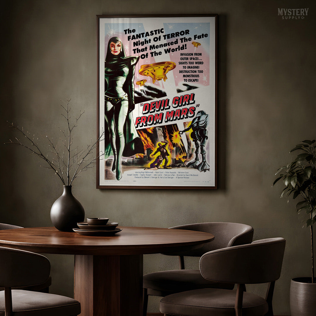 Devil Girl From Mars 1955 Vintage Science Fiction Movie Poster