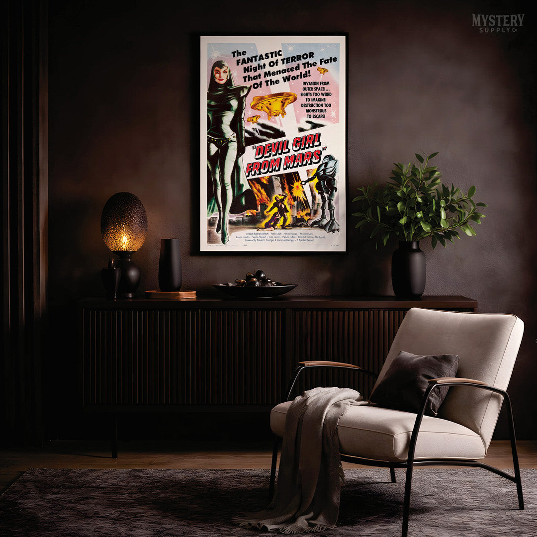 Devil Girl From Mars 1955 Vintage Science Fiction Movie Poster