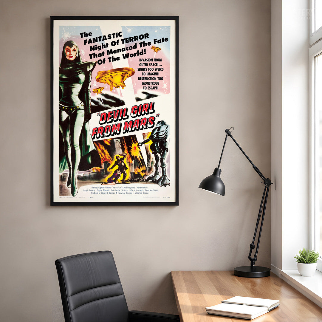 Devil Girl From Mars 1955 Vintage Science Fiction Movie Poster