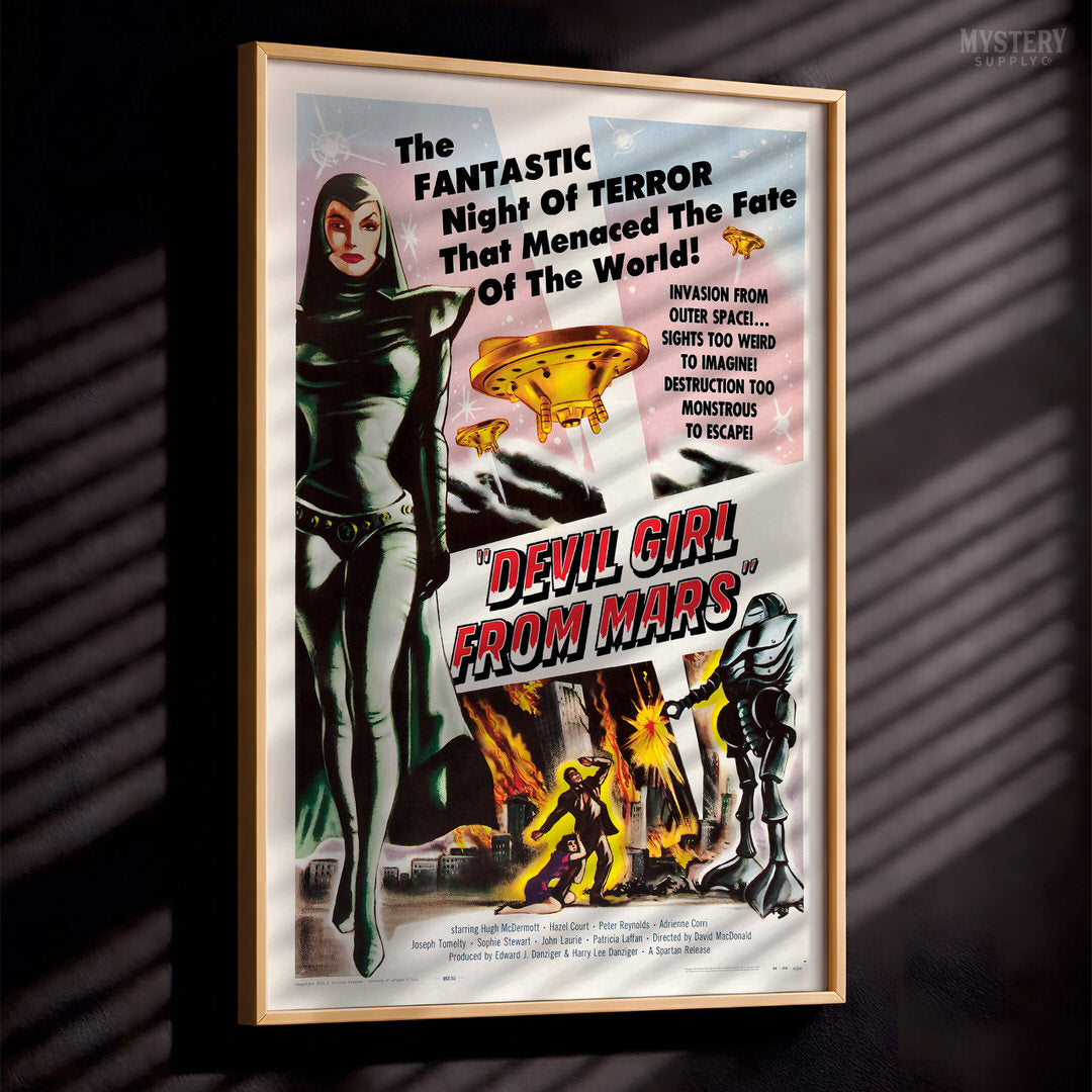 Devil Girl From Mars 1955 Vintage Science Fiction Movie Poster