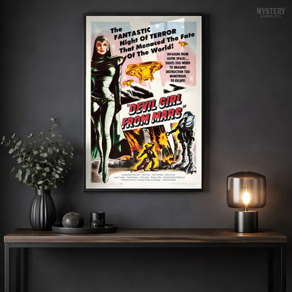 Devil Girl From Mars 1955 Vintage Science Fiction Movie Poster