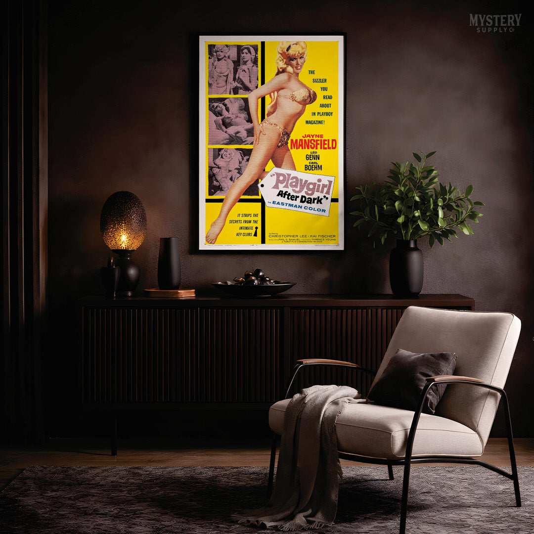 Playgirl After Dark 1961 Vintage Exploitation Movie Poster