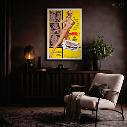 Playgirl After Dark 1961 Vintage Exploitation Movie Poster