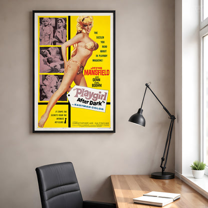 Playgirl After Dark 1961 Vintage Exploitation Movie Poster