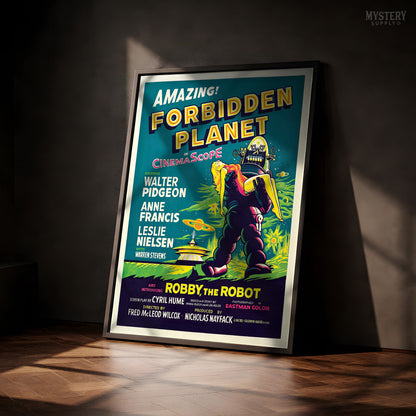 Forbidden Planet 1956 Vintage Science Fiction Movie Poster