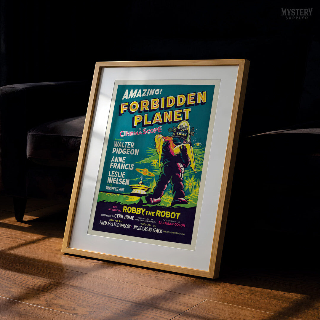 Forbidden Planet 1956 Vintage Science Fiction Movie Poster