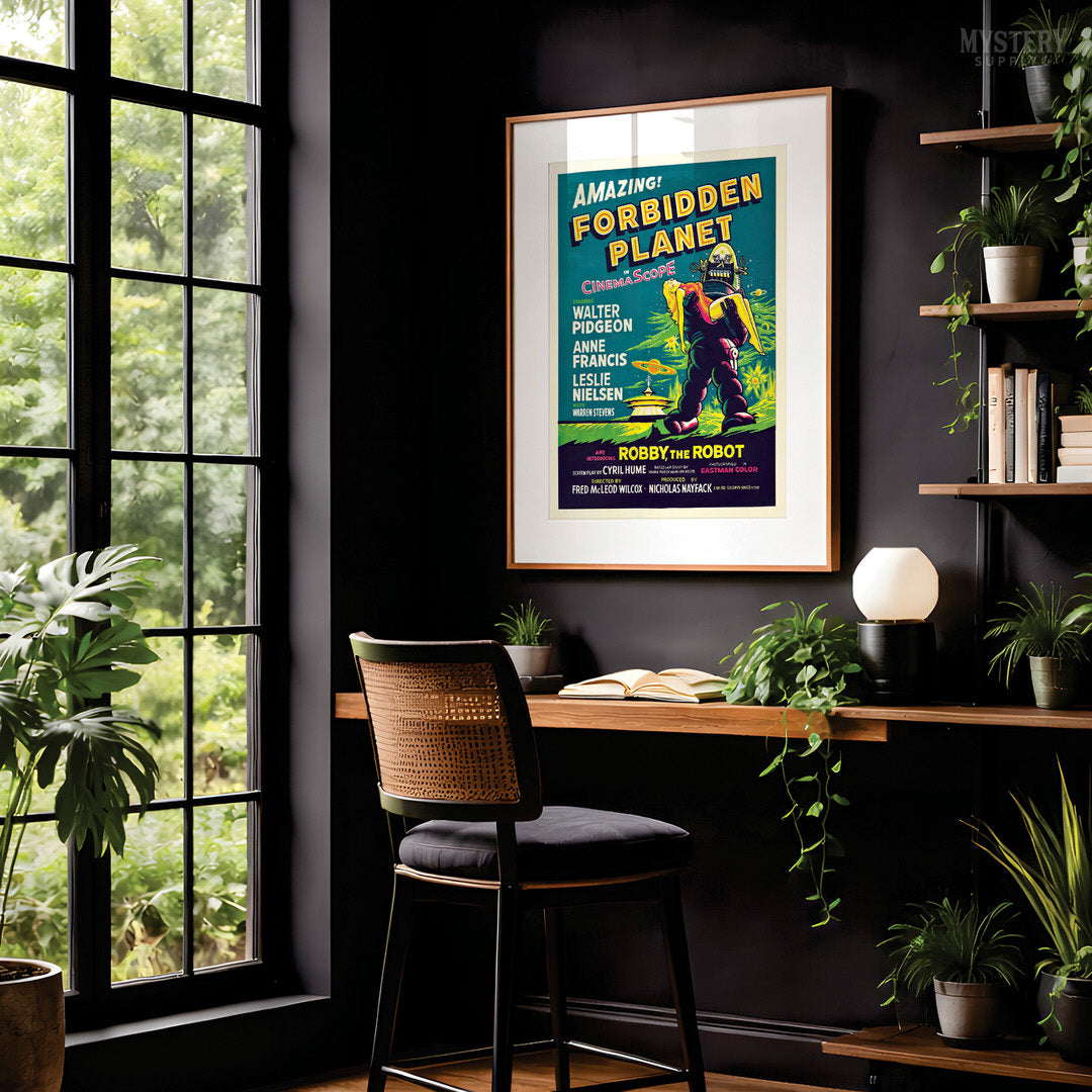 Forbidden Planet 1956 Vintage Science Fiction Movie Poster
