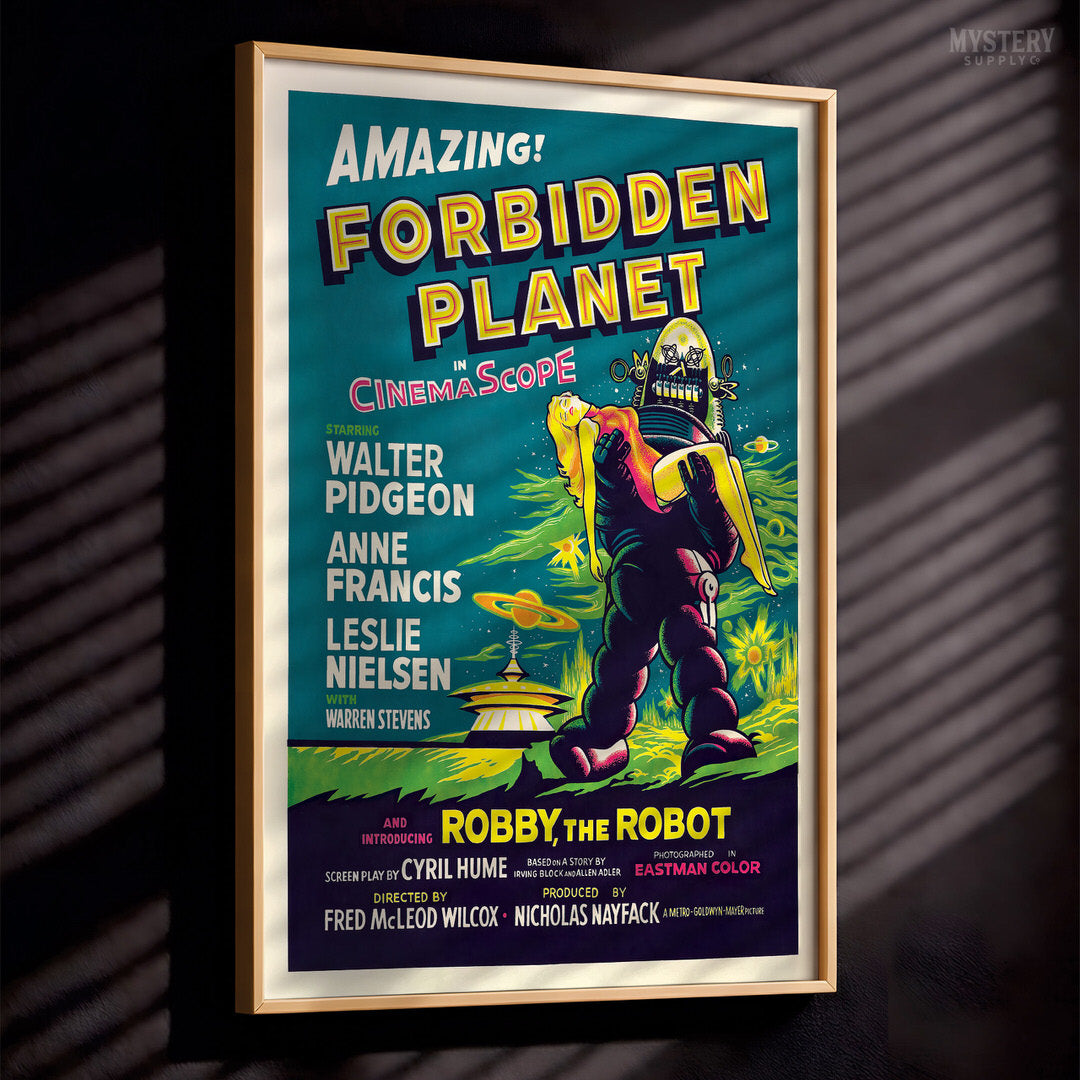 Forbidden Planet 1956 Vintage Science Fiction Movie Poster