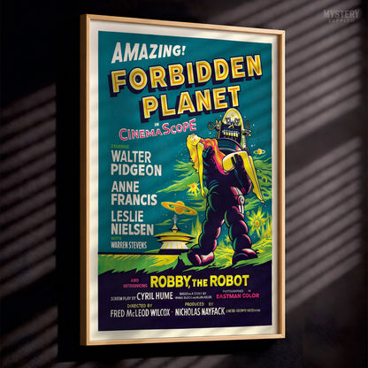 Forbidden Planet 1956 Vintage Science Fiction Movie Poster