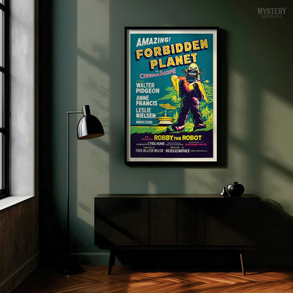 Forbidden Planet 1956 Vintage Science Fiction Movie Poster