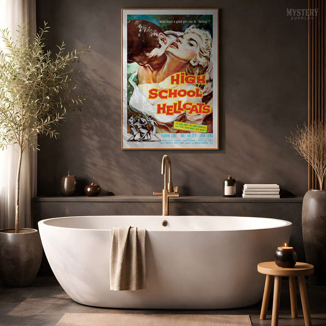 High School Hellcats 1958 Vintage Teenage Crime Exploitation Movie Poster