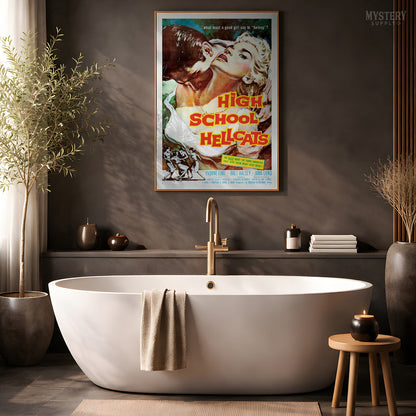 High School Hellcats 1958 Vintage Teenage Crime Exploitation Movie Poster