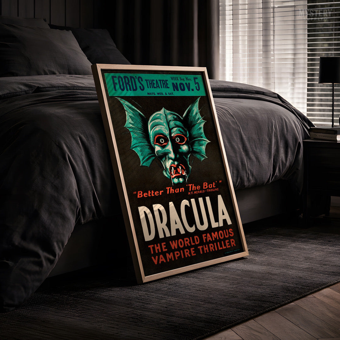Dracula 1928 Vintage Horror Vampire Monster Movie Poster