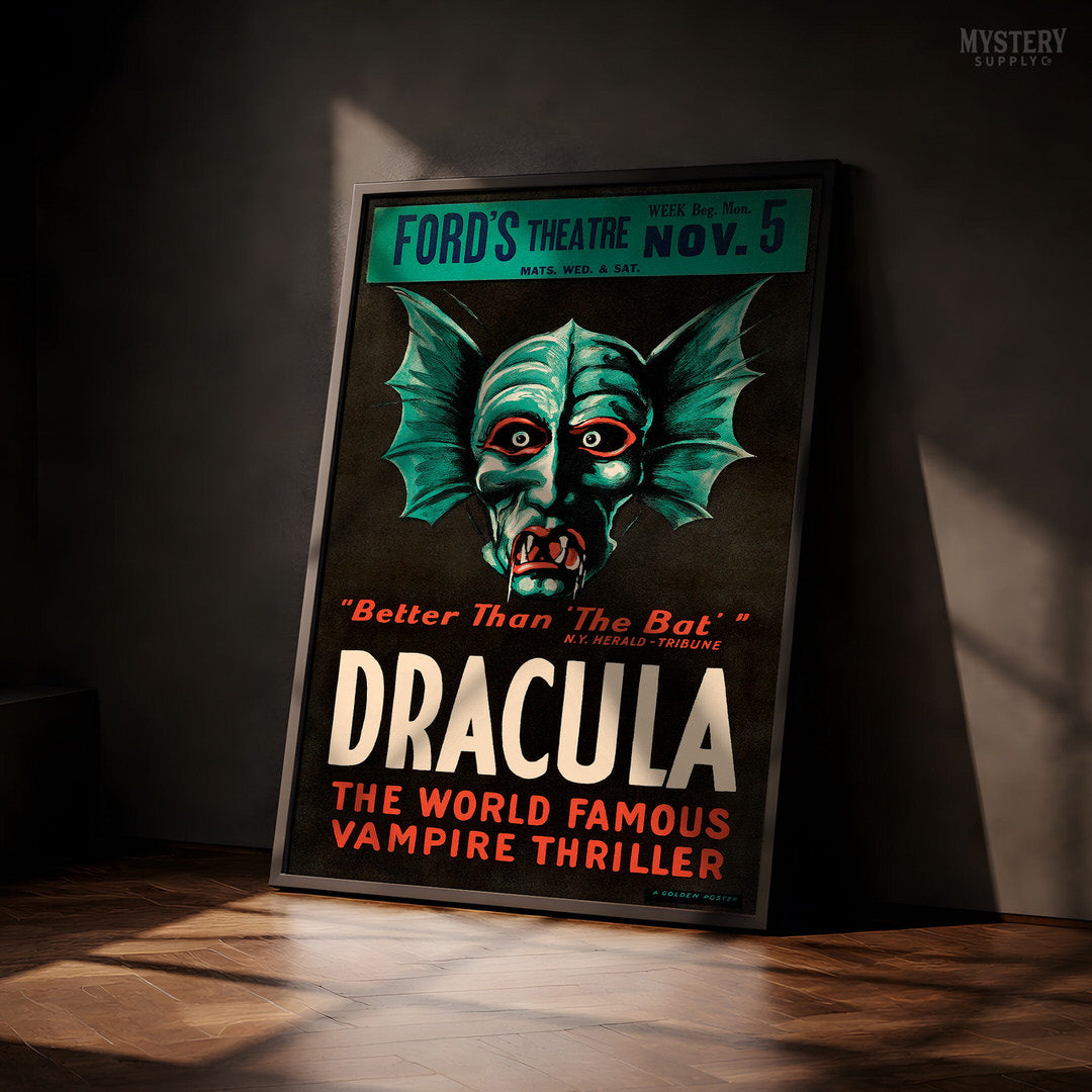 Dracula 1928 Vintage Horror Vampire Monster Movie Poster