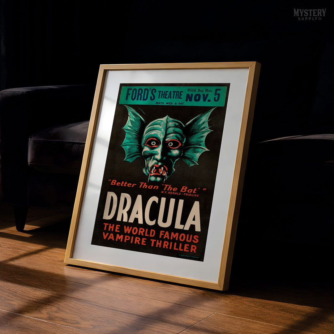Dracula 1928 Vintage Horror Vampire Monster Movie Poster