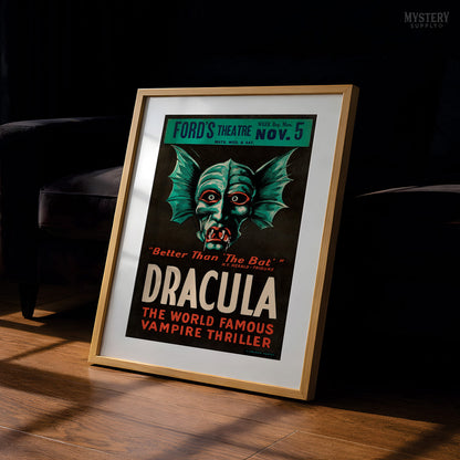 Dracula 1928 Vintage Horror Vampire Monster Movie Poster