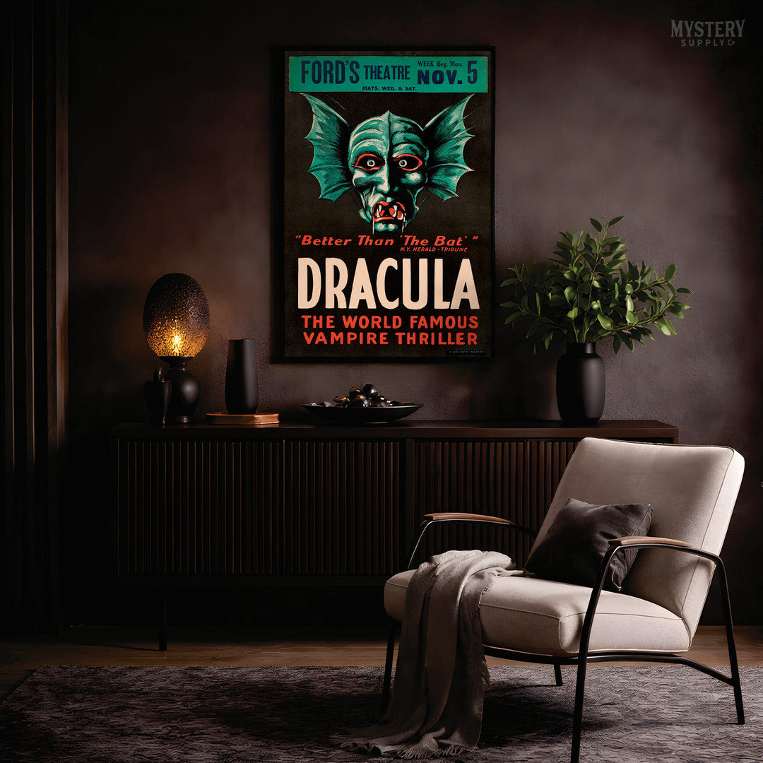 Dracula 1928 Vintage Horror Vampire Monster Movie Poster