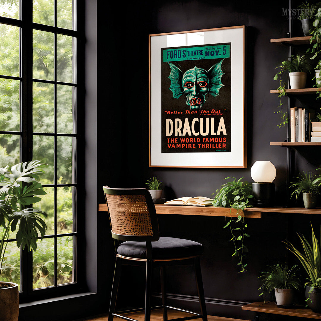 Dracula 1928 Vintage Horror Vampire Monster Movie Poster