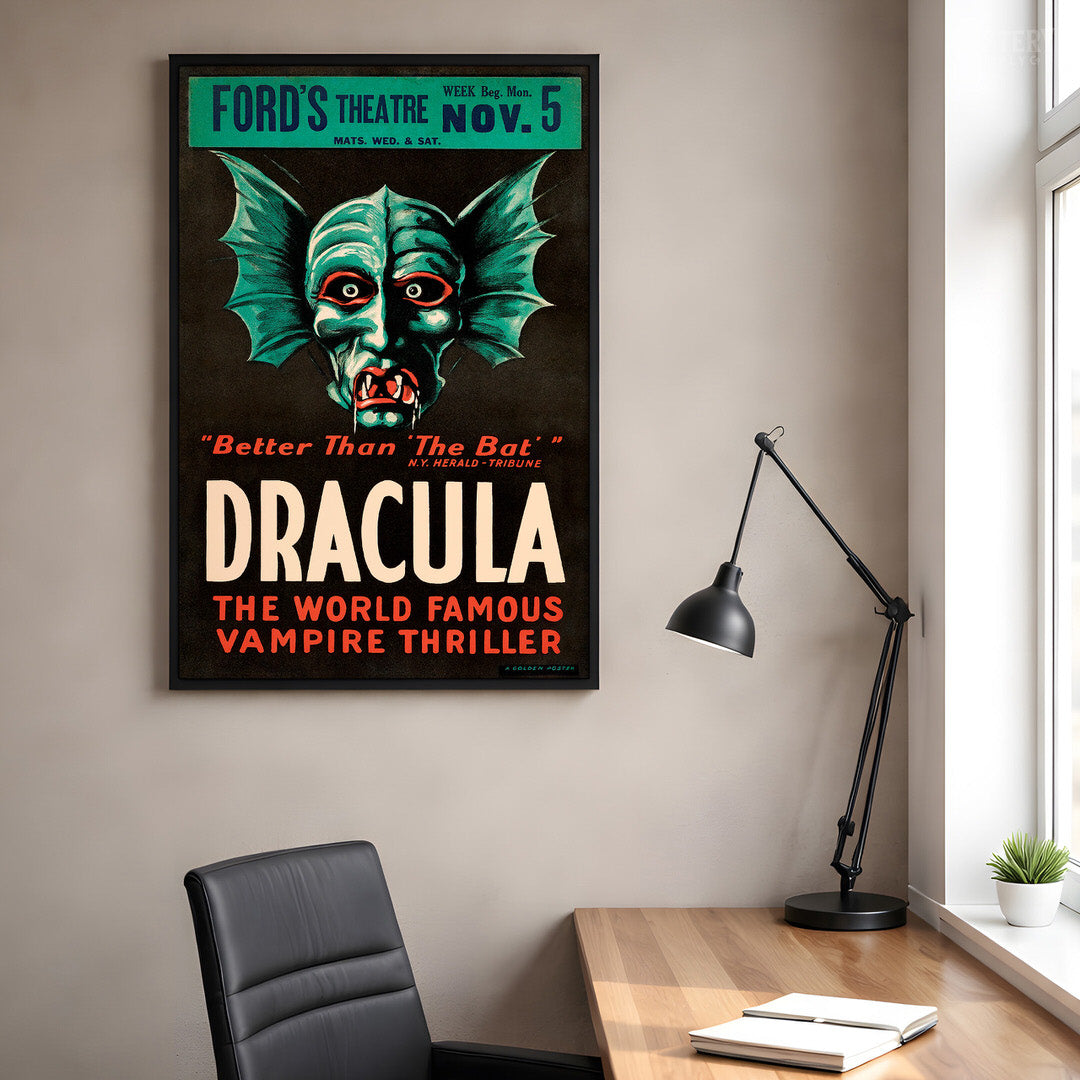 Dracula 1928 Vintage Horror Vampire Monster Movie Poster
