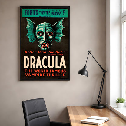 Dracula 1928 Vintage Horror Vampire Monster Movie Poster
