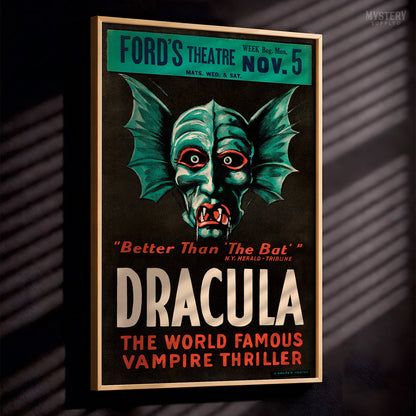 Dracula 1928 Vintage Horror Vampire Monster Movie Poster