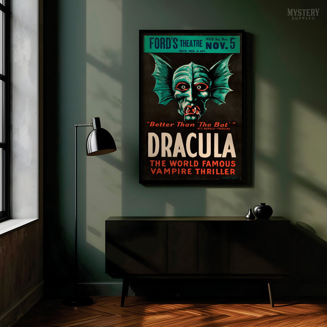 Dracula 1928 Vintage Horror Vampire Monster Movie Poster