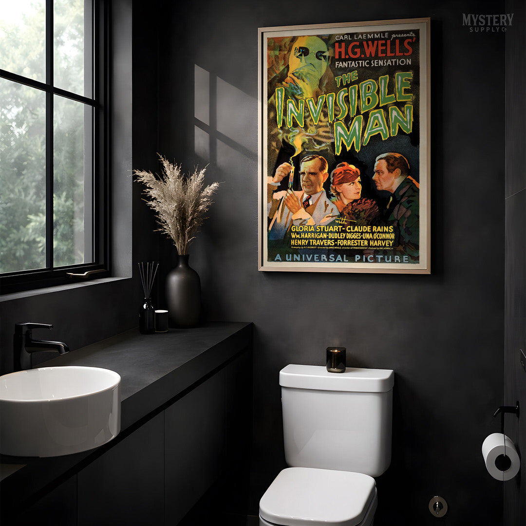 Invisible Man 1933 Vintage Horror Monster Movie Poster