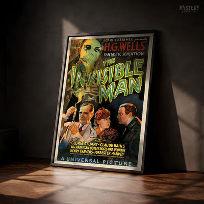 Invisible Man 1933 Vintage Horror Monster Movie Poster