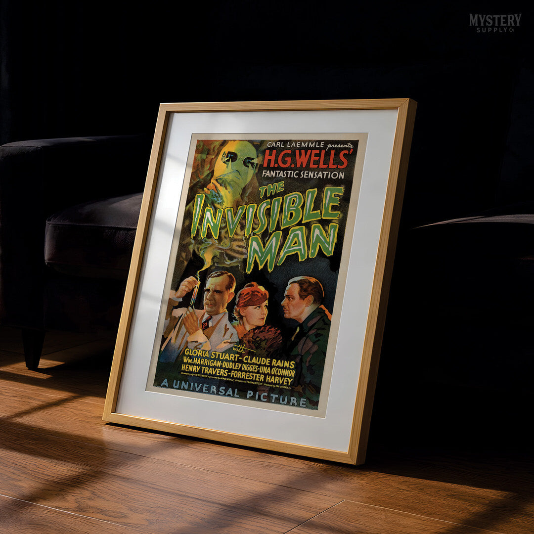 Invisible Man 1933 Vintage Horror Monster Movie Poster
