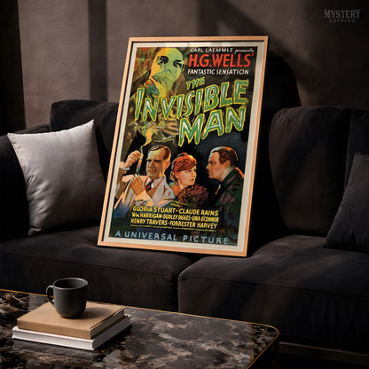 Invisible Man 1933 Vintage Horror Monster Movie Poster