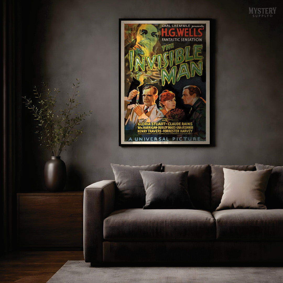 Invisible Man 1933 Vintage Horror Monster Movie Poster