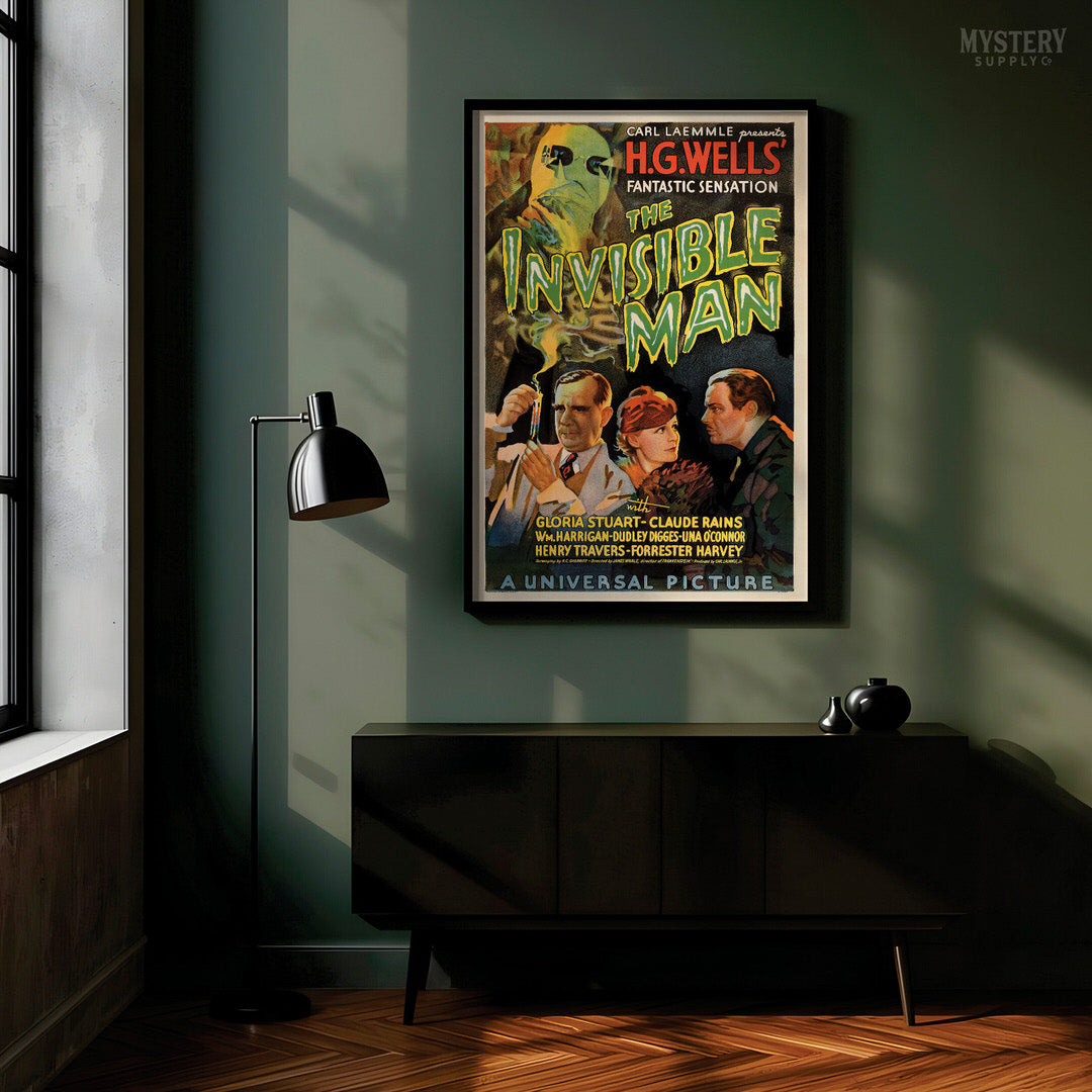 Invisible Man 1933 Vintage Horror Monster Movie Poster